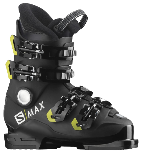 Горнолыжные ботинки детские Salomon S/Max 60 RT Black/Acid Gree - Фото 1 большая