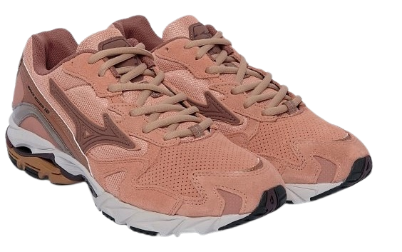 Кроссовки мужские Mizuno Wave Rider 10 Premium крас-оранж/т.крас-оранж/корич - Фото 2 большая