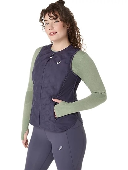 Жилет женский ASICS Nagino Run Padded Indigo Fog - Фото 4 большая
