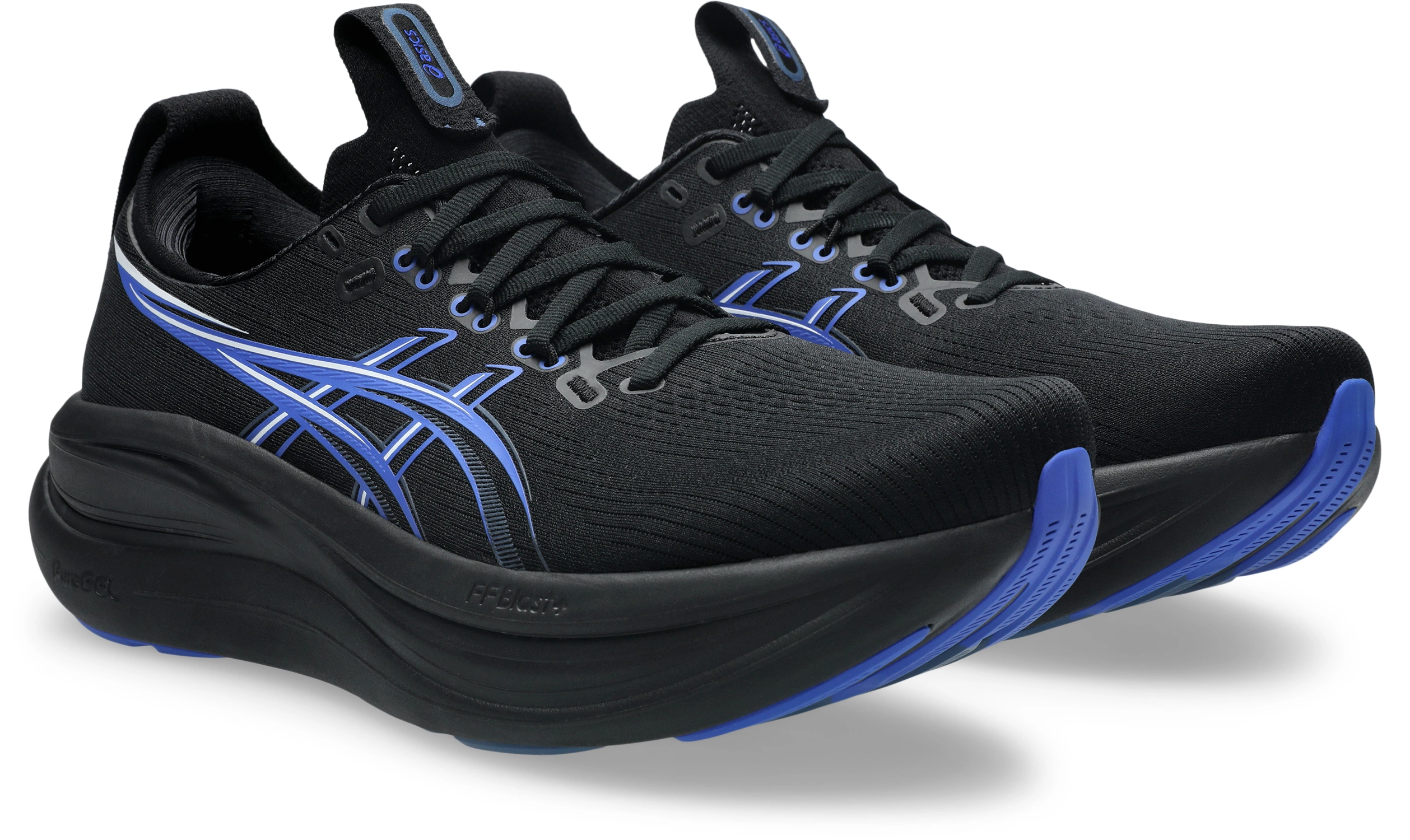 Кроссовки мужские ASICS Gel-Nimbus 28 Black/Neon Blue - Фото 4 малая