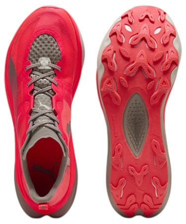 Кроссовки мужские Puma Deviate Nitro Elite Trail Ultra Red/Mouse Gray - Фото 3 большая