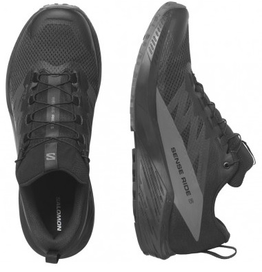 Кроссовки мужские Salomon Sense Ride 5 Gtx Black/Magnet/Black - Фото 5 большая