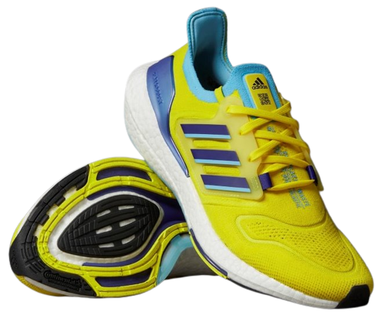 Кроссовки мужские Adidas Ultraboost 22 Yellow/Legacy Indigo/Sky Rush - Фото 2 большая