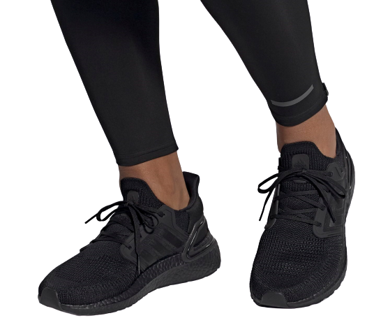 Кроссовки мужские Adidas Ultraboost 20 Cblack/Cblack/Solred - Фото 2 большая