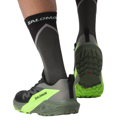 Кроссовки мужские Salomon Sense Ride 5 Black/Laurel Wreath/Green Gecko - Фото 6 большая
