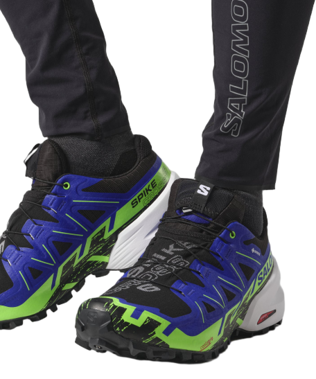 Кроссовки Salomon Spikecross 6 Gtx Black/Surf The Web/Green Gecko - Фото 6 большая
