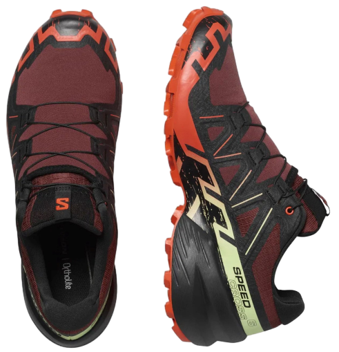 Кроссовки мужские Salomon Speedcross 6 Rum Raisin/Cherry Tomato/Cognac - Фото 2 большая