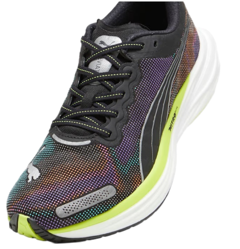 Кроссовки мужские Puma Deviate Nitro 2 Black/Lime Pow/White - Фото 5 большая