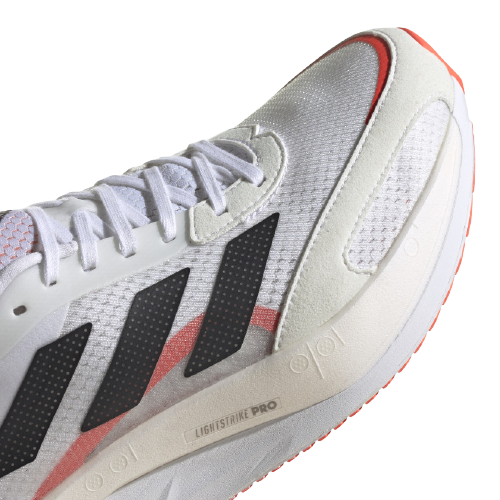 Кроссовки мужские Adidas Adizero Boston 10 White/Core Black/Solar Red - Фото 7 большая