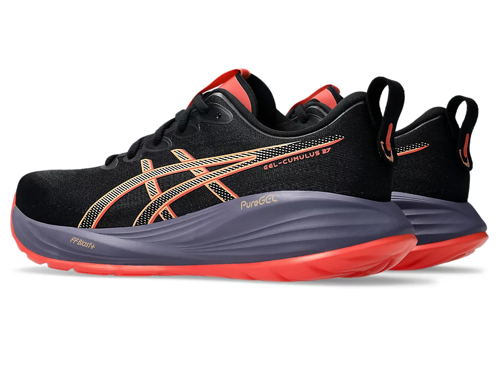 Кроссовки мужские ASICS Gel-Cumulus 27 Black/Coral Reef - Фото 8 малая