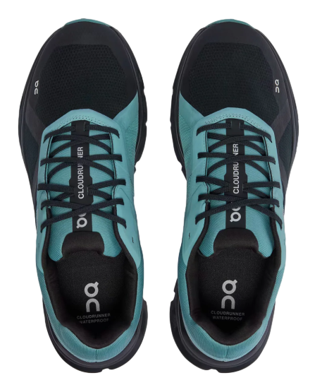 Кроссовки мужские On Cloudrunner Waterproof 1 Black/Tide - Фото 2 большая