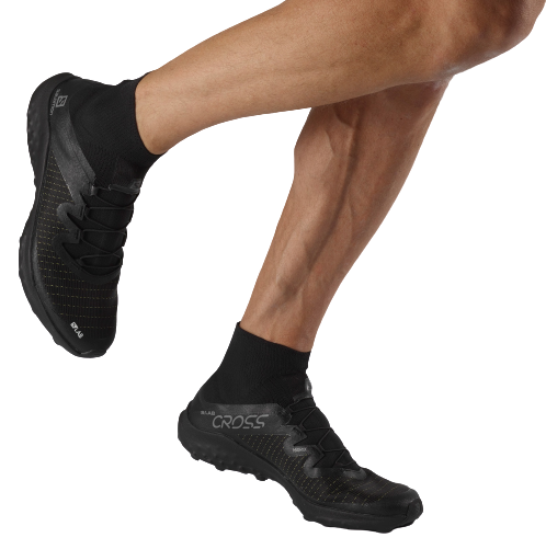 Кроссовки мужские Salomon S/Lab Cross Black/White/Black - Фото 2 большая