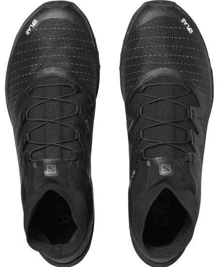 Кроссовки мужские Salomon S/Lab Cross Black/White/Black - Фото 4 большая