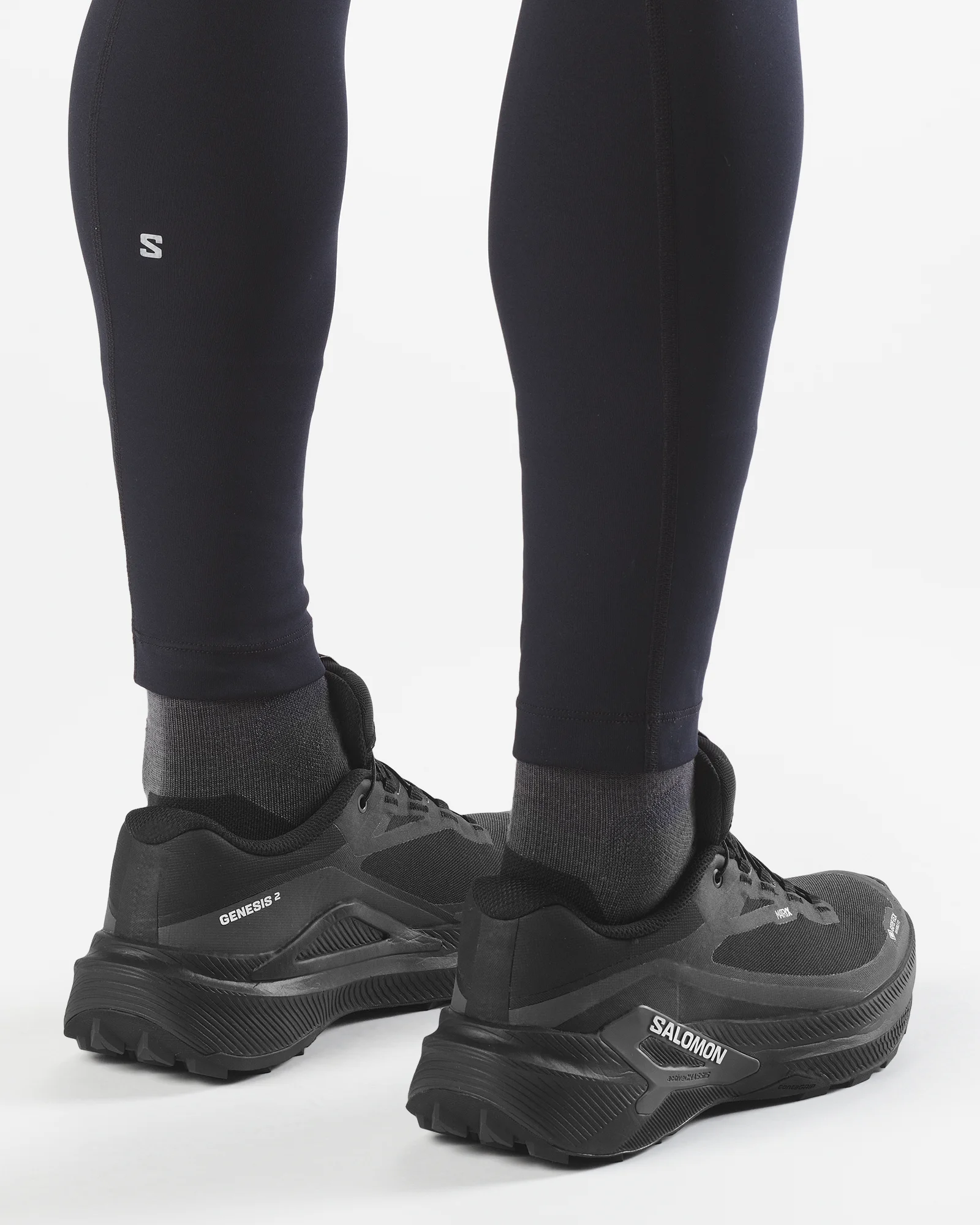 Кроссовки мужские Salomon Genesis 2 Gtx Black/Black - Фото 4 большая