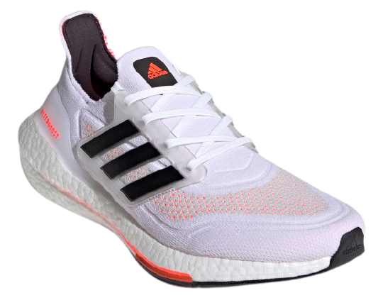 Кроссовки мужские Adidas Ultraboost 21 White/Core Black/Solar Red - Фото 4 большая