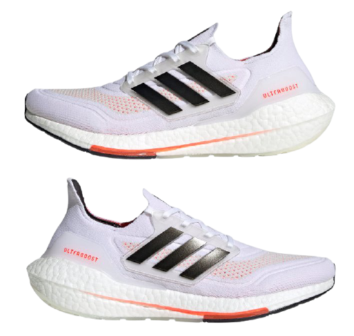 Кроссовки мужские Adidas Ultraboost 21 White/Core Black/Solar Red - Фото 7 большая