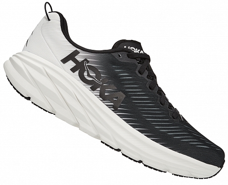 Кроссовки мужские Hoka Rincon 3 Black/White - Фото 2 большая
