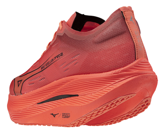 Кроссовки Mizuno Wave Rebellion Pro 2 Dubarry/Cranberry/Black - Фото 6 большая