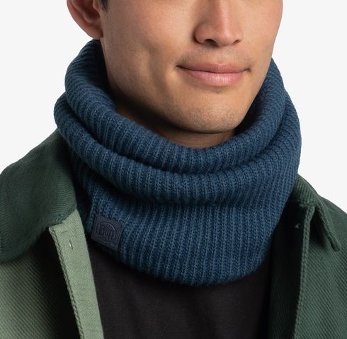 Шарф Buff Knitted & Fleece Rutger Steel Blue - Фото 3 большая
