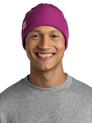 Шапка Buff Crossknit Solid Orchid - Фото 4 большая