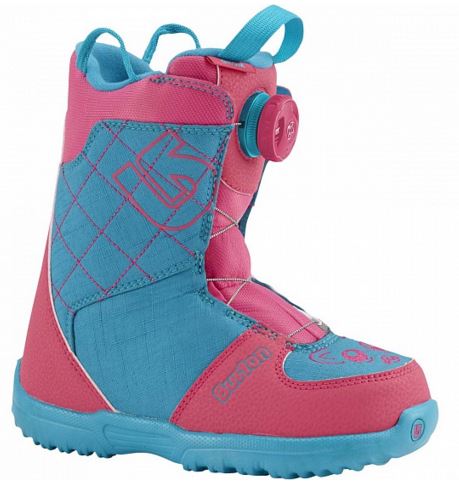 Сноубордические ботинки детские Burton Grom BOA Pink/Teal - Фото 1 большая