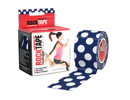 Кинезиотейп RockTape Design, 5см х 5м в горошек - Фото 1 большая