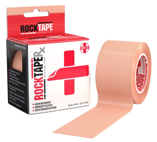 Кинезиотейп Rocktape RX, 5см х 5м, телесный - Фото 1 большая