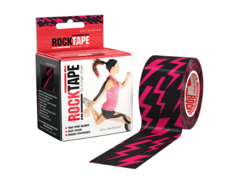 Кинезиотейп Rocktape Design, 5см х 5м, Pink Lightning - Фото 1 большая