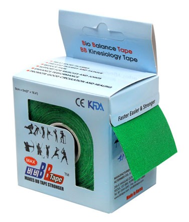 Кинезиотейп BBTape MAX 5см x 5м Зеленый - Фото 1 большая