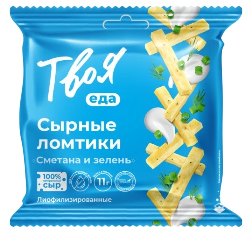 Сыр сублимированный Твоя еда Сметана и зелень 25г - Фото 1 большая
