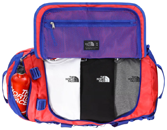 Баул The North Face Base Camp Duffel M Horizon Red-TNF Blue - Фото 3 большая
