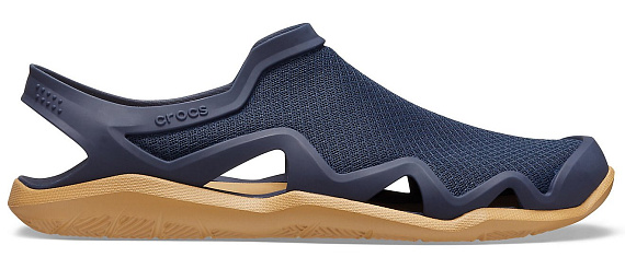 Сандалии мужские Crocs Swiftwater Mesh Wave Navy/Tan - Фото 6 большая
