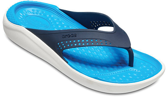 Сандалии Crocs LiteRide Flip Navy/White - Фото 2 большая