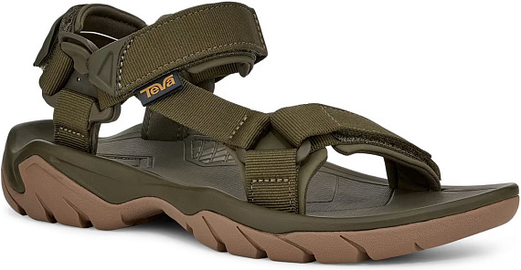 Сандалии мужские Teva Terra FI 5 Universal Dark Olive/Honey Brown - Фото 2 большая