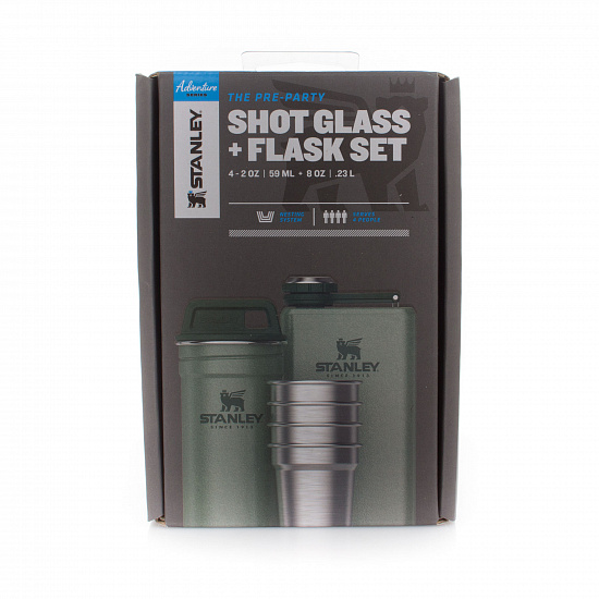 Набор Stanley Adventure Steel Shots + Flask Hammertone Green - Фото 9 большая