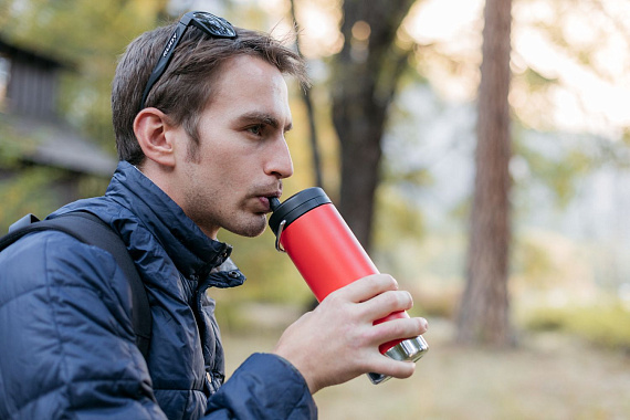 Термокружка Klean Kanteen TKWide Twist Cap 0,473 Tiger Lily - Фото 7 большая