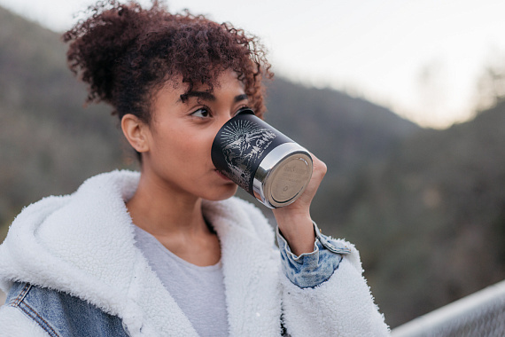 Термокружка Klean Kanteen Camp Mug 0,355 Mountain Black - Фото 12 большая
