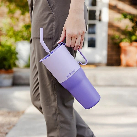 Термостакан Klean Kanteen Rise Tumbler Straw Lid 1,065 Orchid Bloom - Фото 2 большая