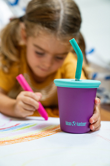 Стакан детский Klean Kanteen Cup Straw Lid 0,296 Sparkling Grape - Фото 3 большая