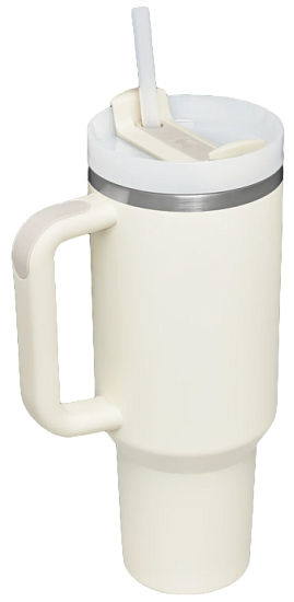 Термокружка Stanley Quencher H2.0 0,88L с трубочкой Кремовый - Фото 2 большая