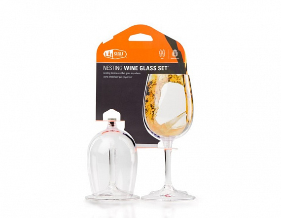 Бокалы складные GSI Nesting Wine Glass Set - Фото 4 большая