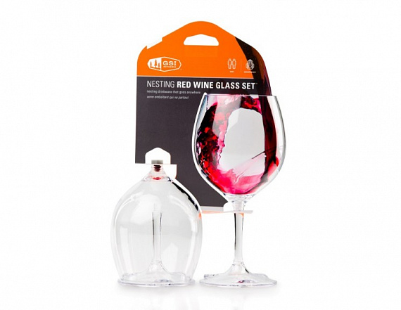 Бокалы складные GSI Nesting Red Wine Glass Set - Фото 4 большая