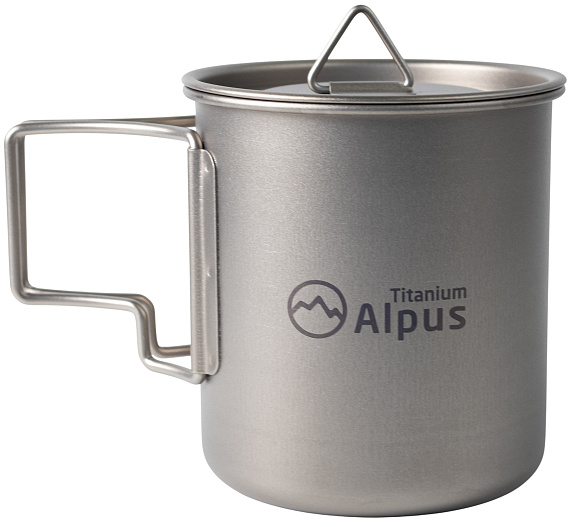 Кружка Alpus титановая с крышкой ALP695 420мл - Фото 1 большая