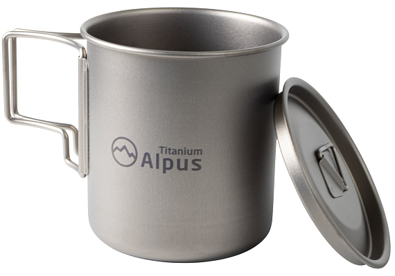 Кружка Alpus титановая с крышкой ALP695 420мл - Фото 2 большая