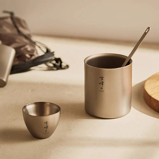 Кружка Snow Peak Ti-Double H200 Stacking Mug - Фото 5 большая