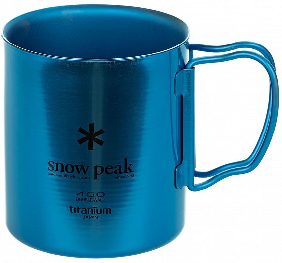 Кружка Snow Peak Titanium Double 450 Blue