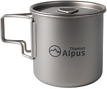 Кружка Alpus титановая с крышкой ALP442 550мл