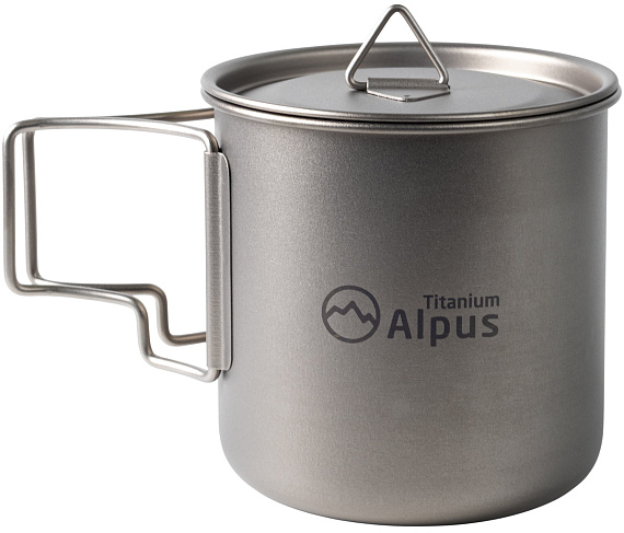 Кружка Alpus титановая с крышкой ALP442 550мл - Фото 2 большая