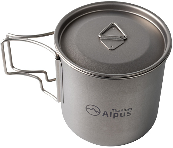 Кружка Alpus титановая с крышкой ALP442 550мл - Фото 3 большая