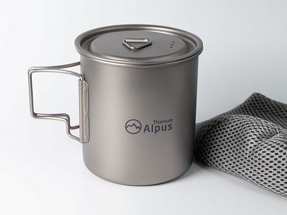 Кружка Alpus титановая с крышкой ALP688 750мл - Фото 10 большая